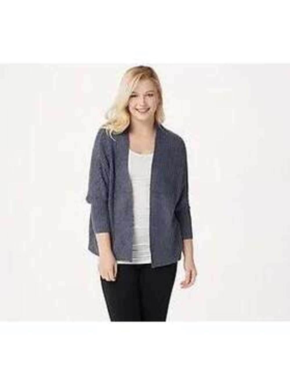 The Barefoot Dreams CozyChic Lite Ribbed Shrug Cardigan. Gray L/XL